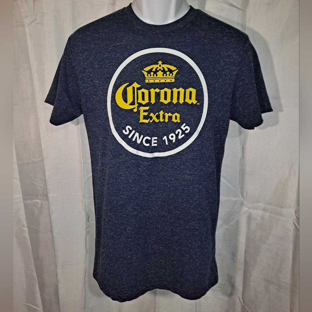 Corona Extra T-shirt Adult Medium Unisex Women/Men Blue Short Sleeve Crew Neck